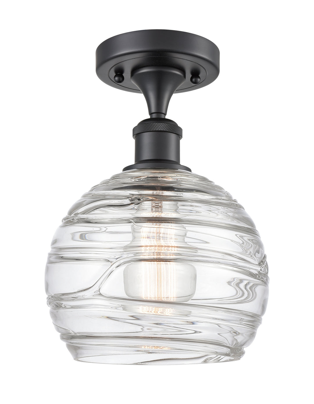 Innovations Ballston 516-1C-BK-G1213-8 Ceiling Light - Matte Black