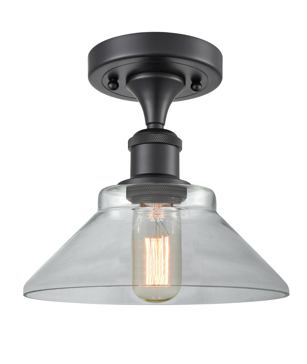 Innovations Ballston 516-1C-BK-G132-LED Ceiling Light - Matte Black
