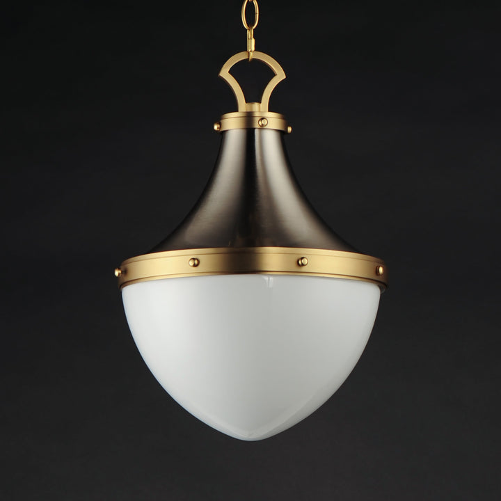 Maxim Conrad 10384WTSNSBR Pendant Light - Satin Nickel / Satin Brass