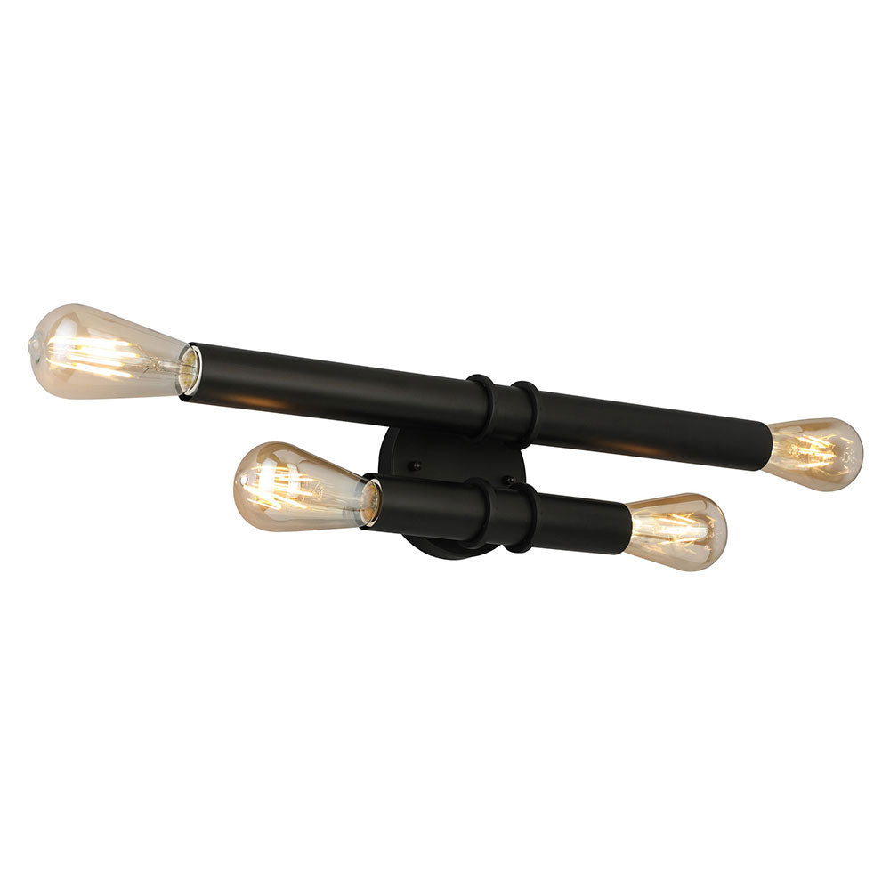 Eglo Drucker 204469A Bath Vanity Light 4 in. wide - Black