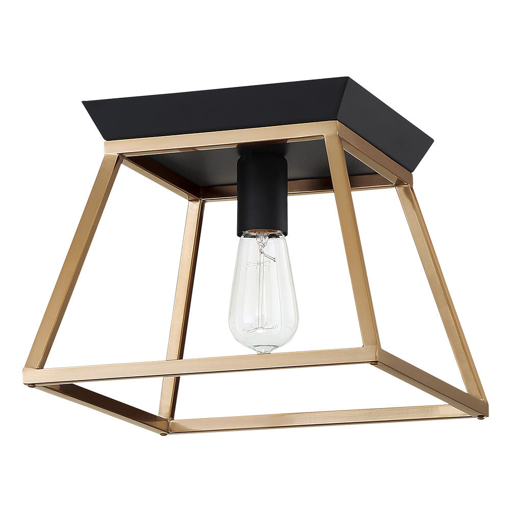 Eglo Paulino 204601A Ceiling Light - Brushed Gold and Matte Black