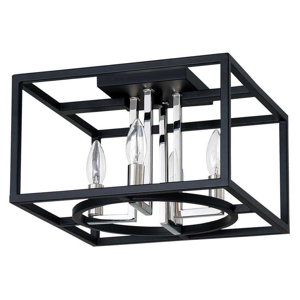Eglo Mundazo 204602A Ceiling Light - Black and Chrome