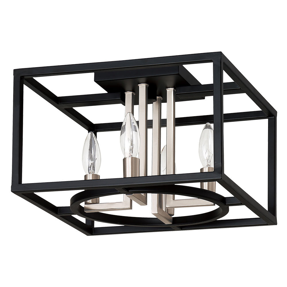 Eglo Mundazo 204605A Ceiling Light - Black and Brushed nickel