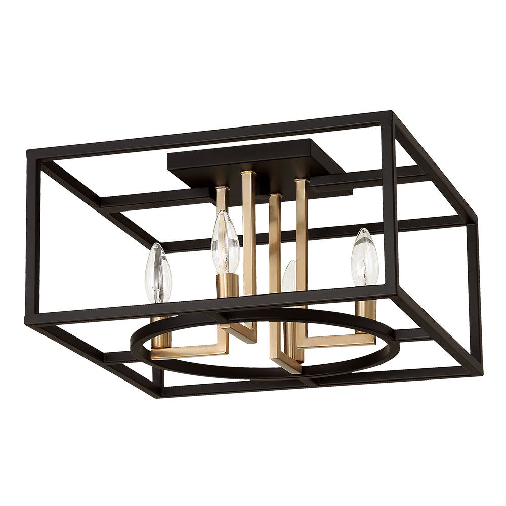 Eglo Mundazo 204606A Ceiling Light - Black and Brushed Gold