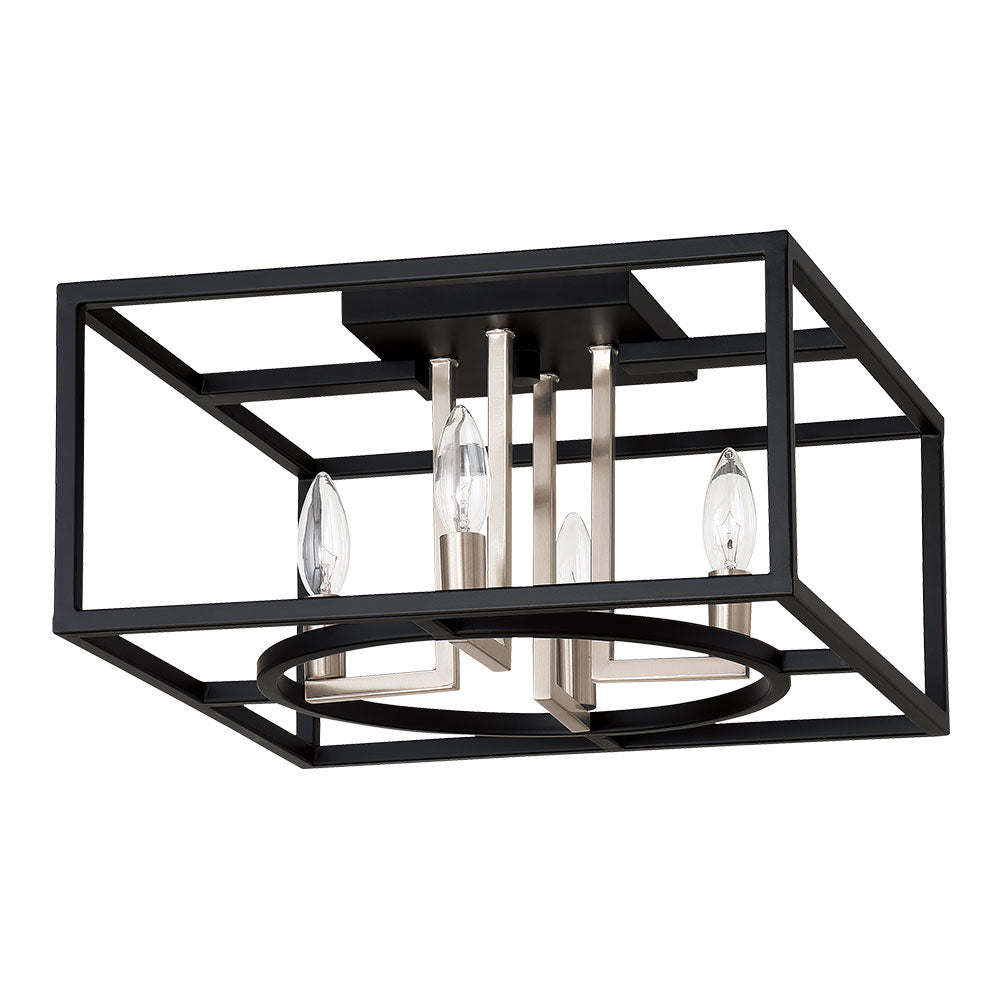 Eglo Mundazo 204607A Ceiling Light - Black and Brushed nickel
