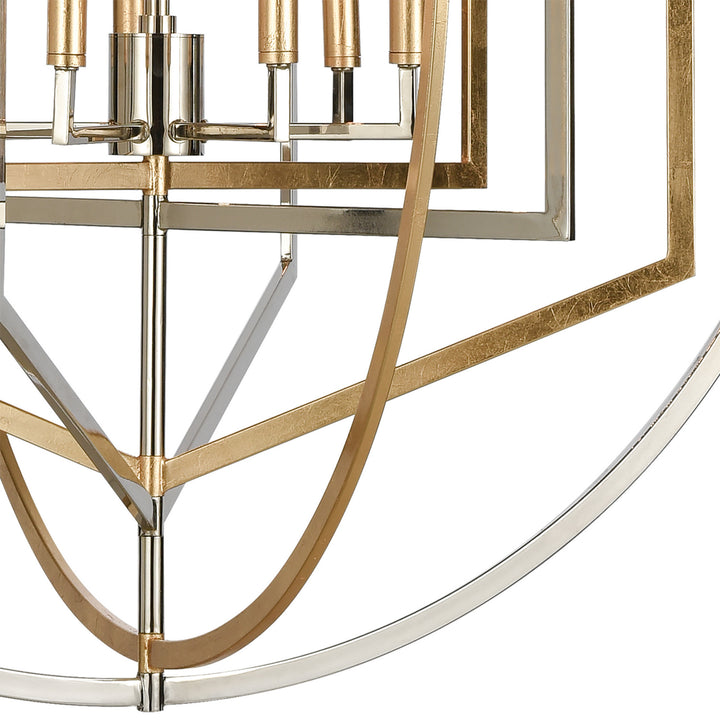 Elk Geosphere 12264/7 Chandelier Light - Polished Nickel