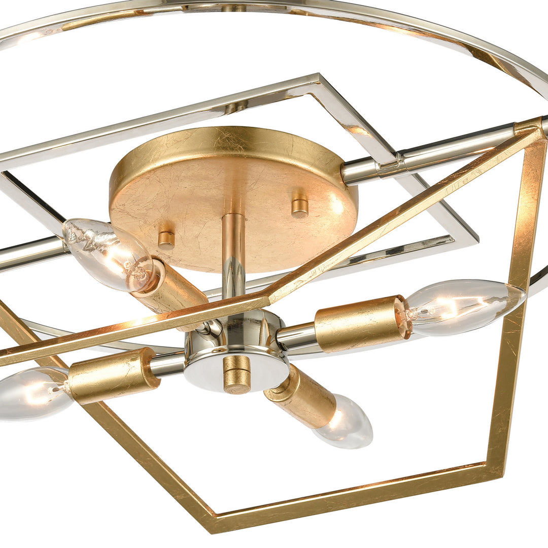 Elk Geosphere 12261/4 Ceiling Light - Polished Nickel