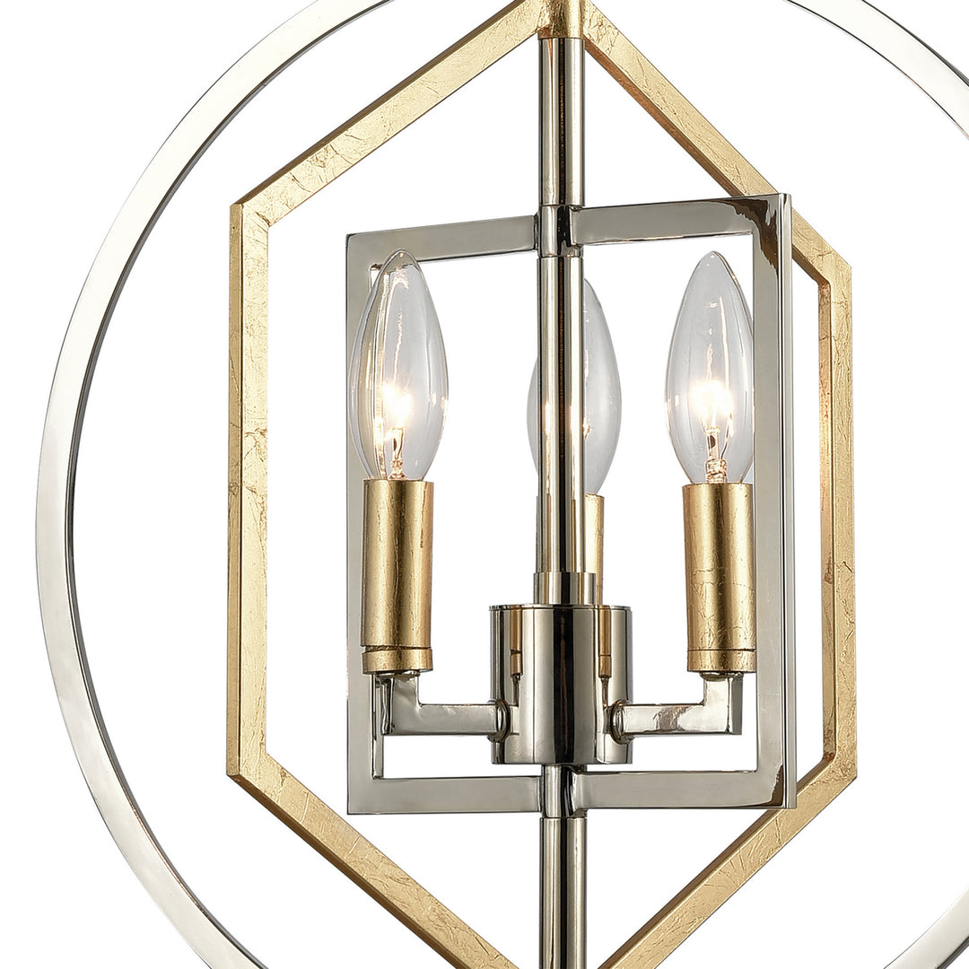 Elk Geosphere 12262/3 Chandelier Light - Polished Nickel