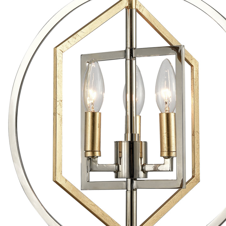Elk Geosphere 12262/3 Chandelier Light - Polished Nickel