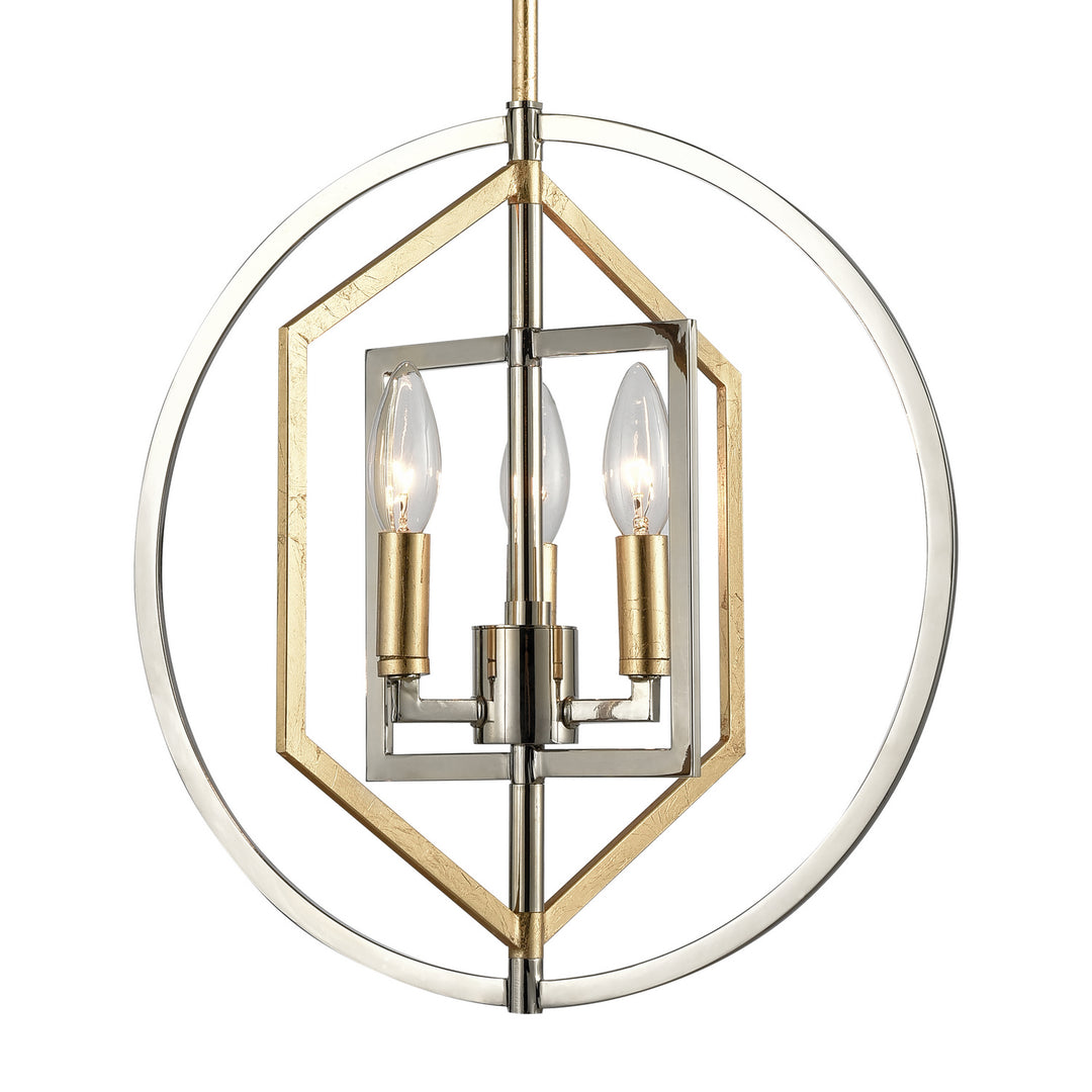 Elk Geosphere 12262/3 Chandelier Light - Polished Nickel