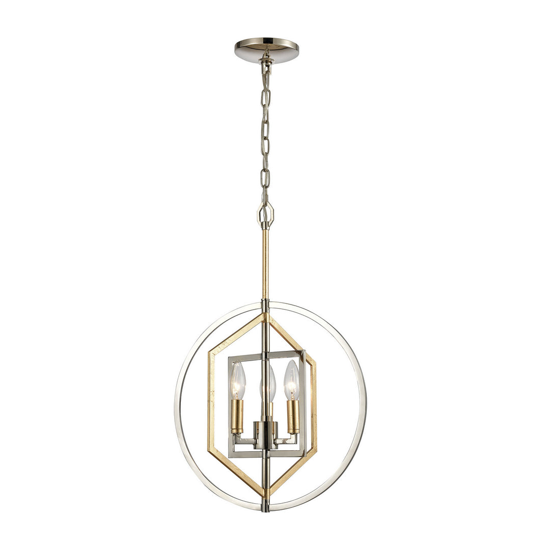 Elk Geosphere 12262/3 Chandelier Light - Polished Nickel