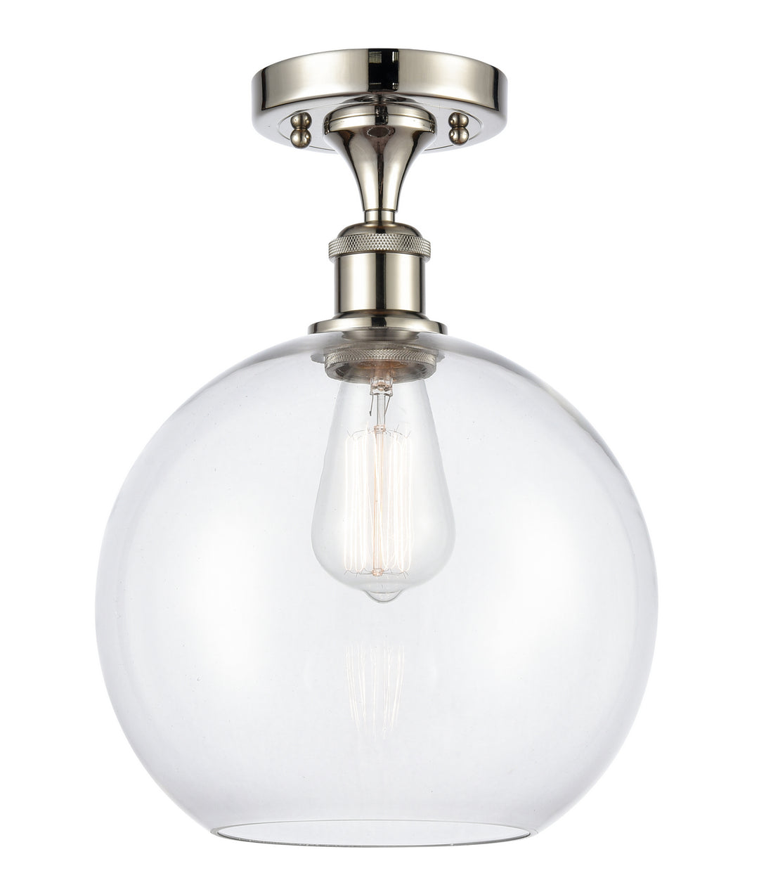 Innovations Ballston 516-1C-PN-G122-10 Ceiling Light - Polished Nickel