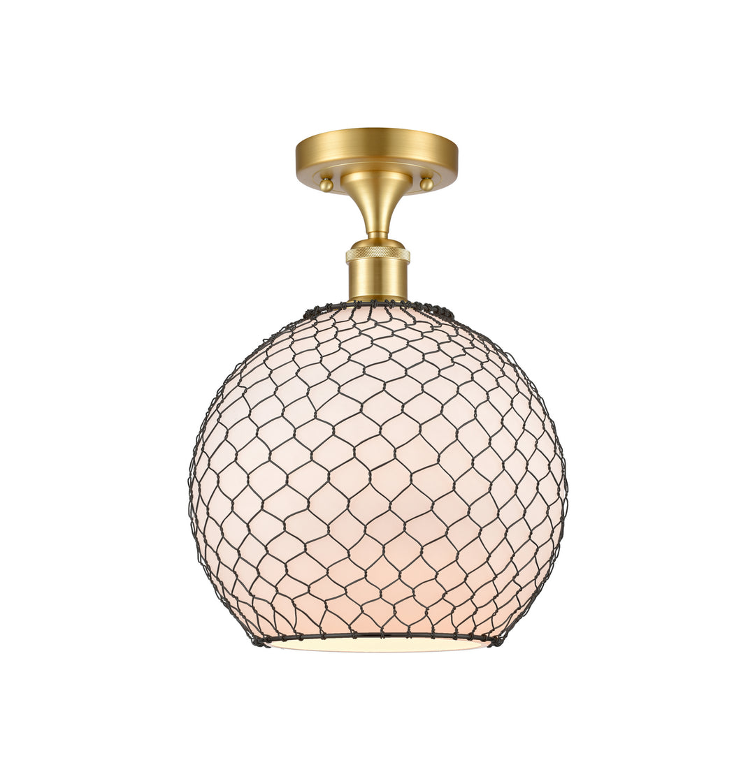 Innovations Ballston 516-1C-SG-G121-10CBK Ceiling Light - Satin Gold