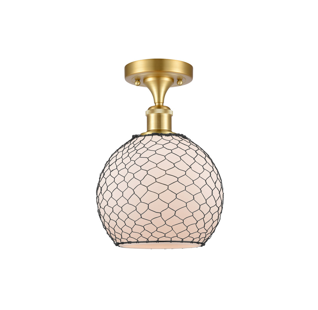 Innovations Ballston 516-1C-SG-G121-8CBK Ceiling Light - Satin Gold