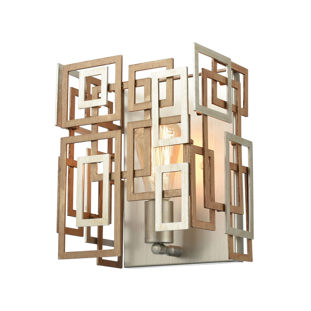 Elk Gridlock 12300/1 Wall Sconce Light - Matte Gold