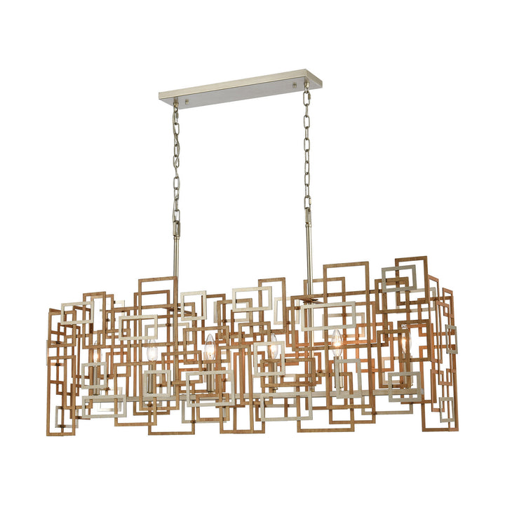 Elk Gridlock 12306/6 Pendant Light - Matte Gold