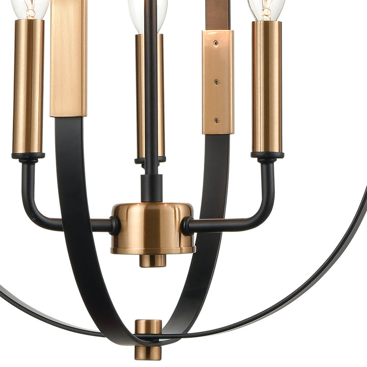 Elk Heathrow 15456/3 Chandelier Light - Matte Black