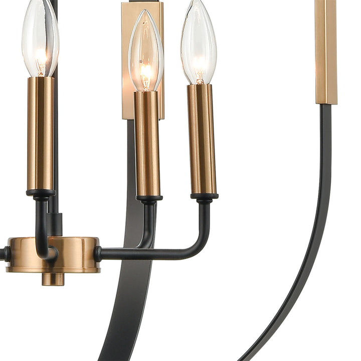 Elk Heathrow 15457/5 Chandelier Light - Matte Black