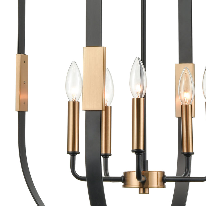Elk Heathrow 15457/5 Chandelier Light - Matte Black