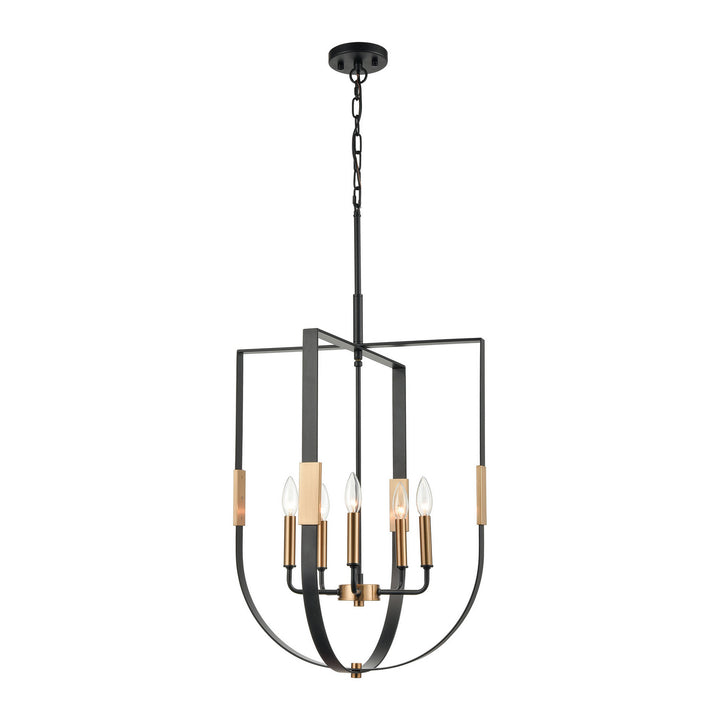 Elk Heathrow 15457/5 Chandelier Light - Matte Black