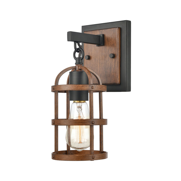 Elk Millville 15482/1 Wall Sconce Light - Matte Black