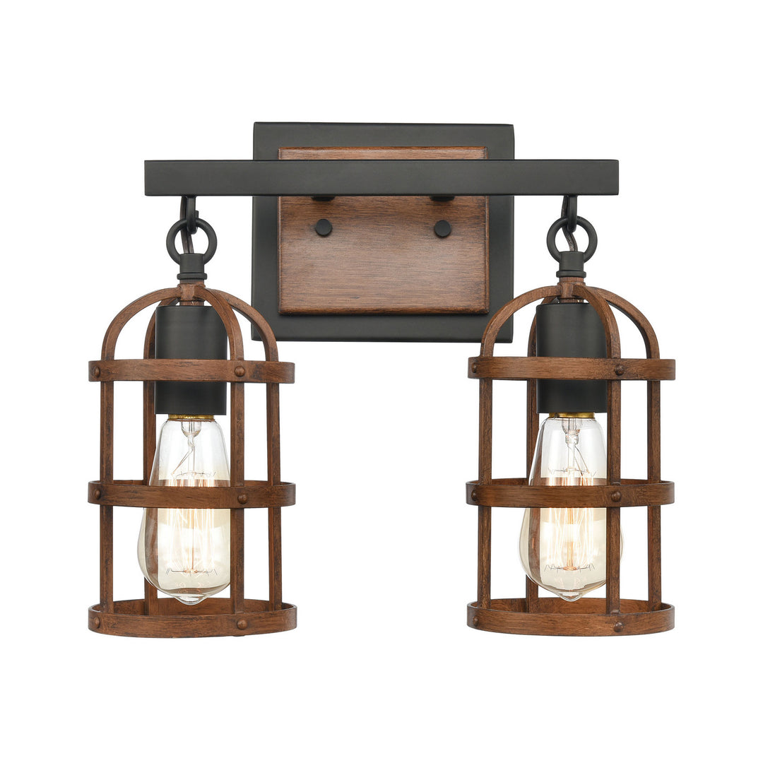 Elk Millville 15483/2 Bath Vanity Light 13 in. wide - Matte Black