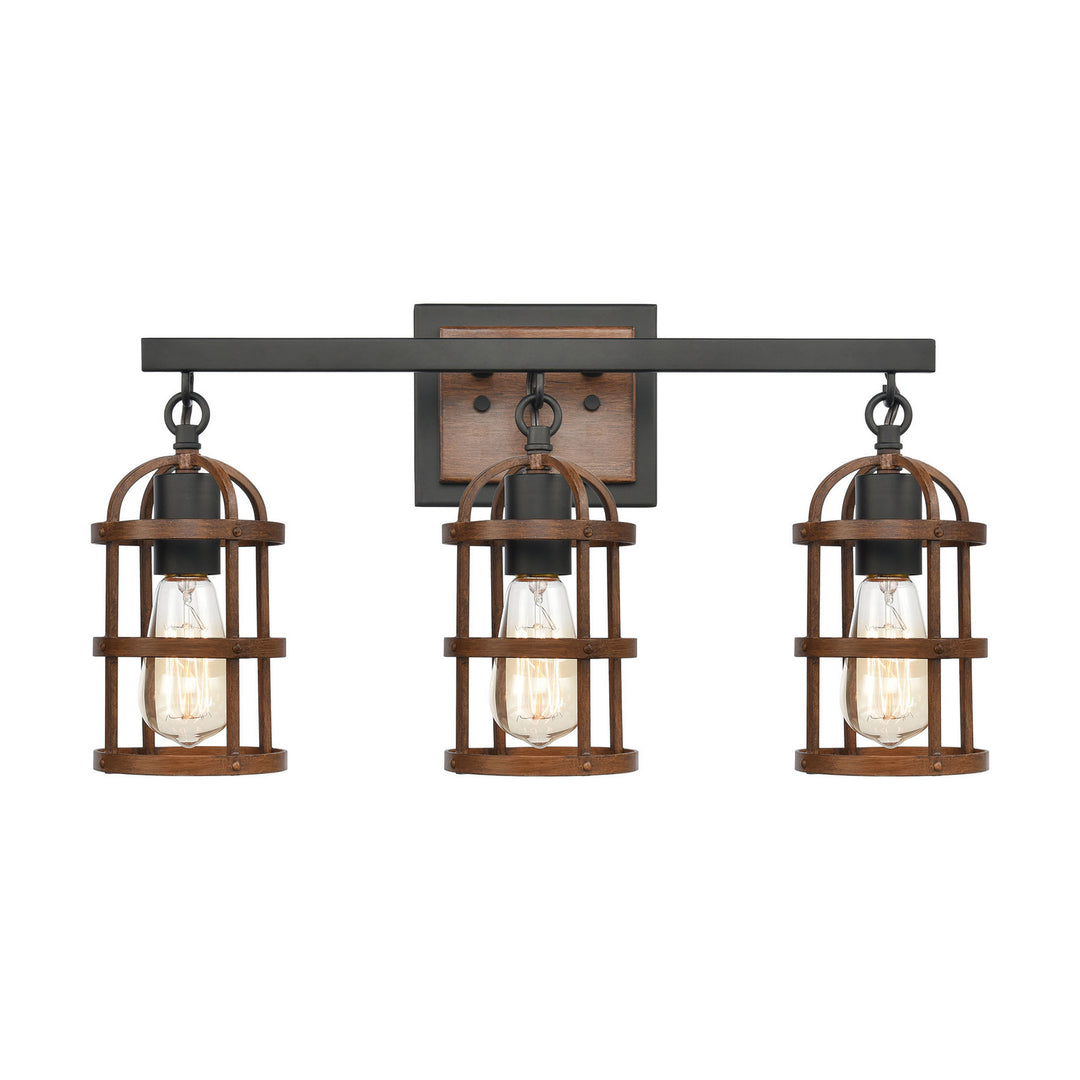 Elk Millville 15484/3 Bath Vanity Light 21 in. wide - Matte Black