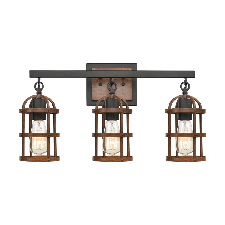Elk Millville 15484/3 Bath Vanity Light 21 in. wide - Matte Black
