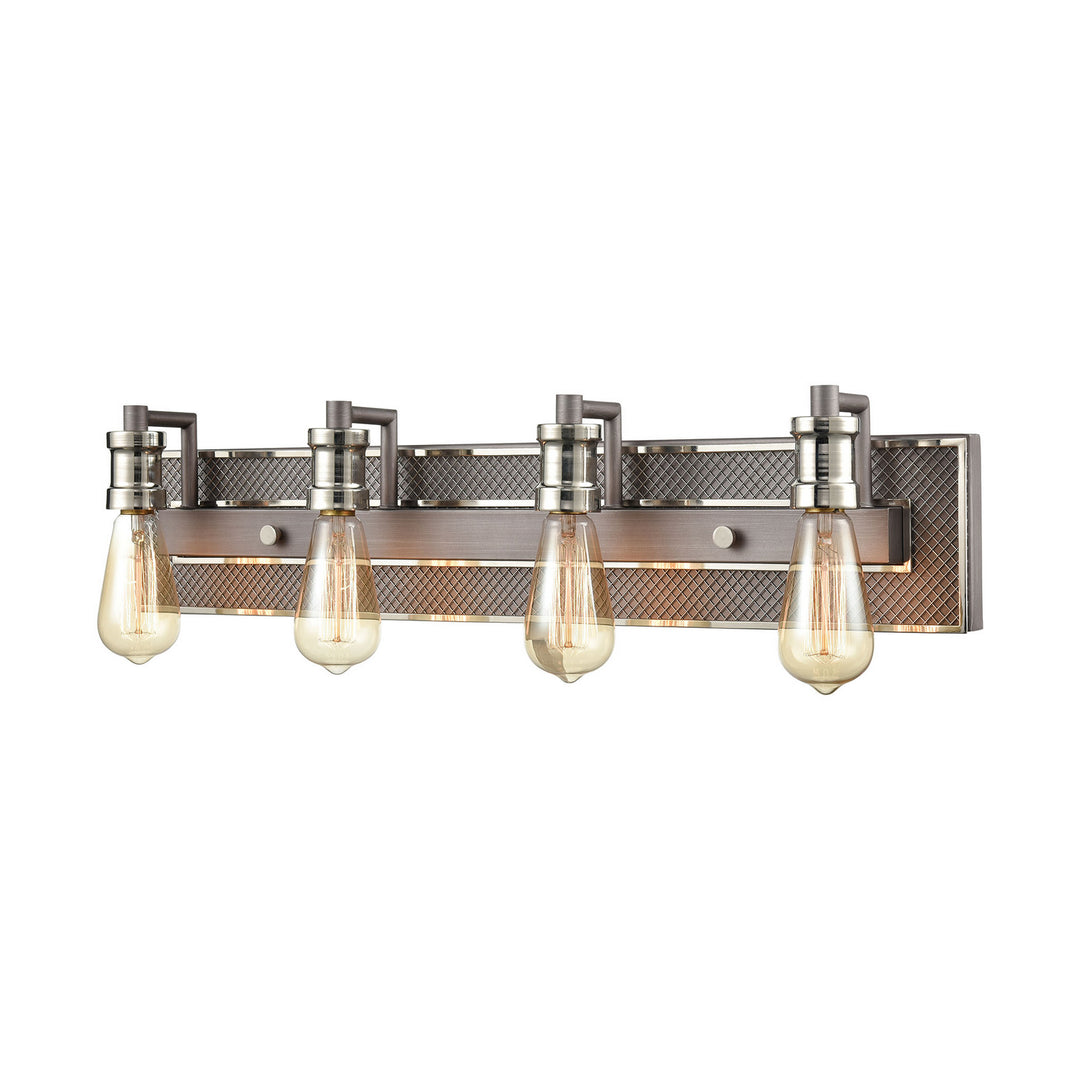 Elk Gridiron 15494/4 Bath Vanity Light 29 in. wide - Weathered Zinc
