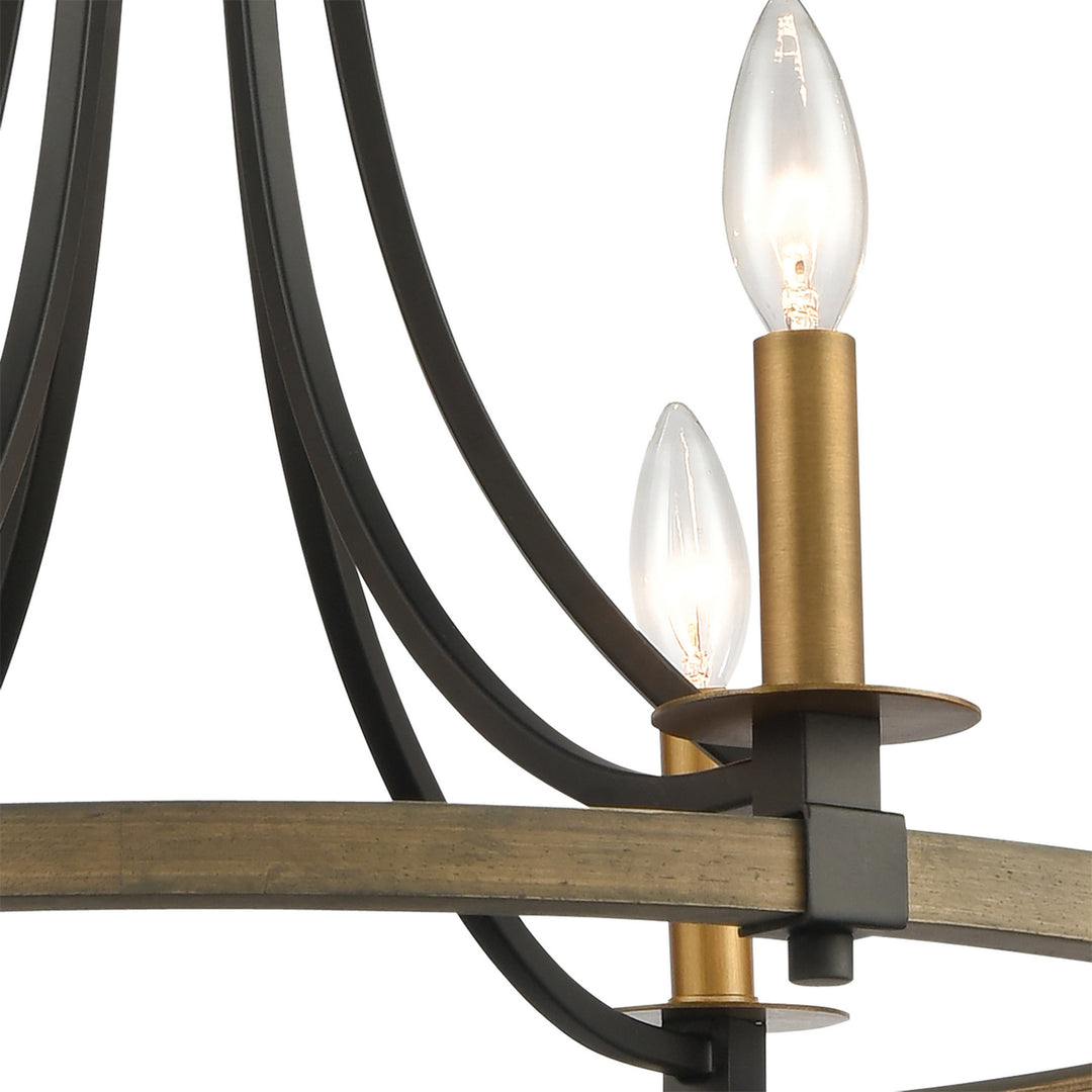 Elk Woodbridge 16548/6 Chandelier Light - Matte Black