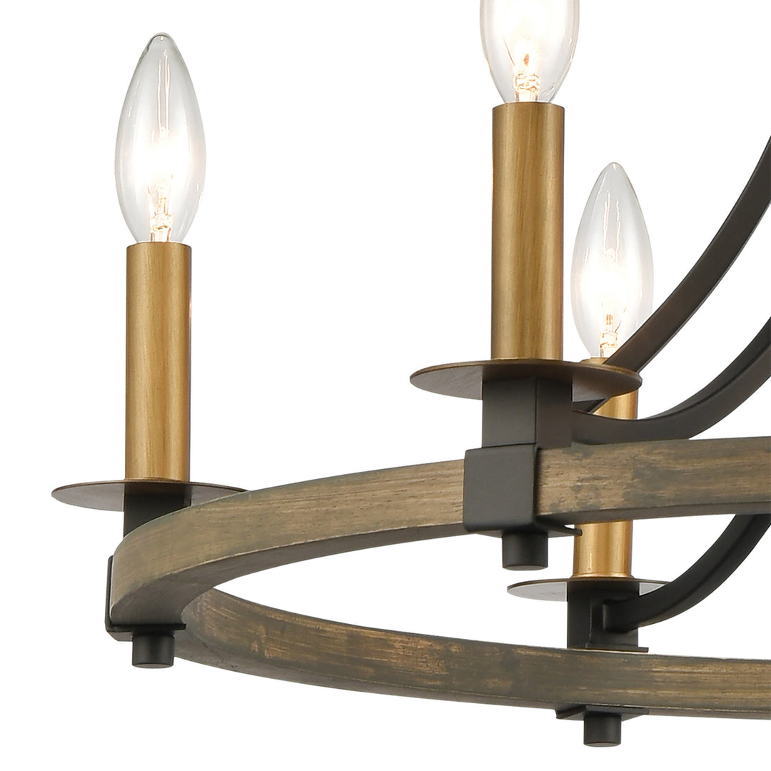 Elk Woodbridge 16548/6 Chandelier Light - Matte Black