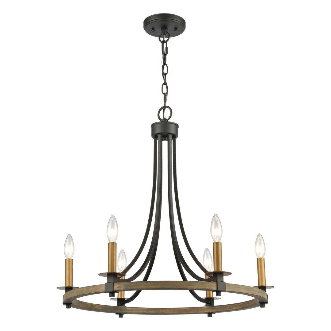 Elk Woodbridge 16548/6 Chandelier Light - Matte Black