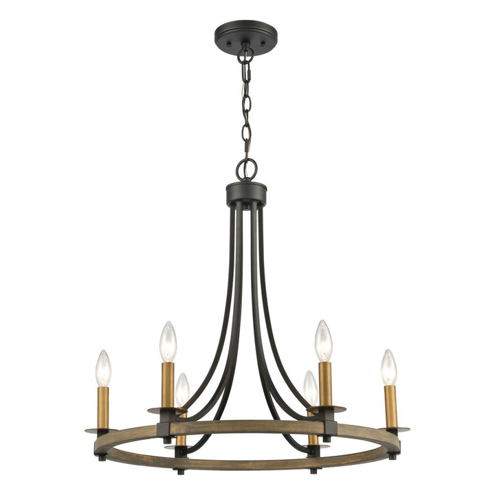 Elk Woodbridge 16548/6 Chandelier Light - Matte Black