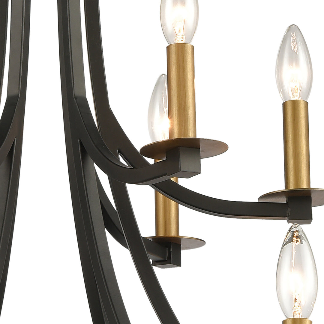 Elk Woodbridge 16549/12 Chandelier Light - Matte Black