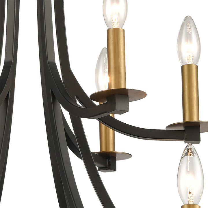 Elk Woodbridge 16549/12 Chandelier Light - Matte Black