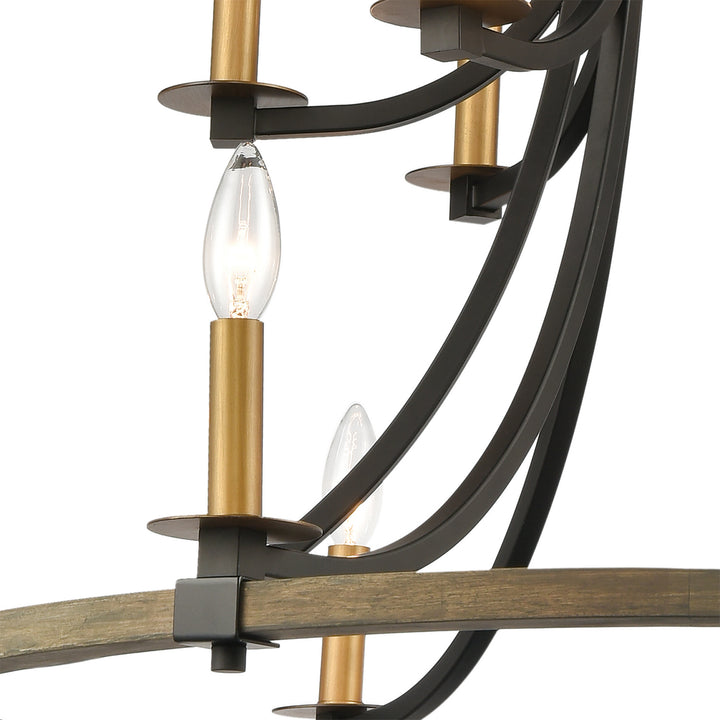 Elk Woodbridge 16549/12 Chandelier Light - Matte Black