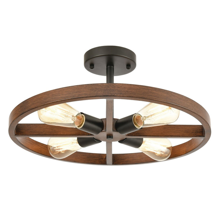 Elk Wheeling 18384/4 Ceiling Light - Matte Black