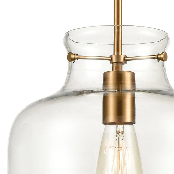 Elk Lola 30110/1 Pendant Light - Satin Brass