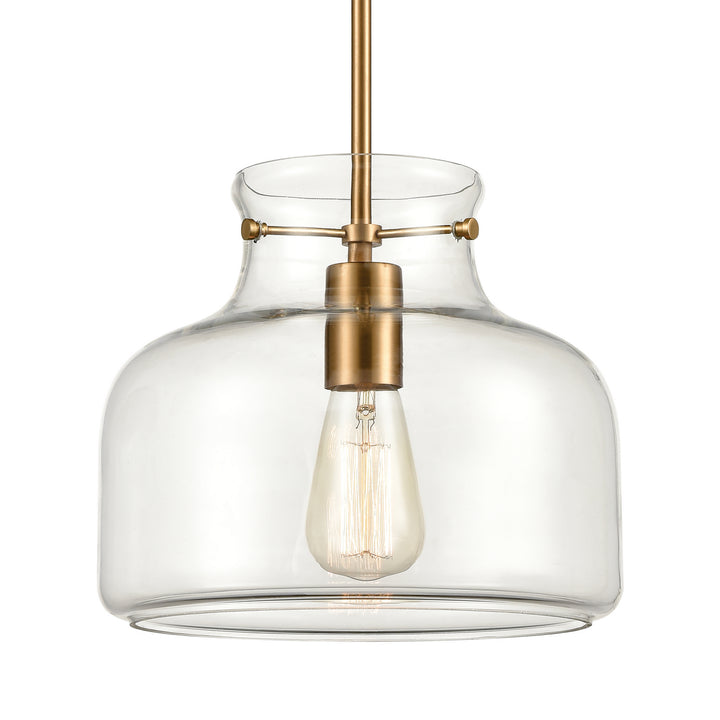 Elk Lola 30110/1 Pendant Light - Satin Brass