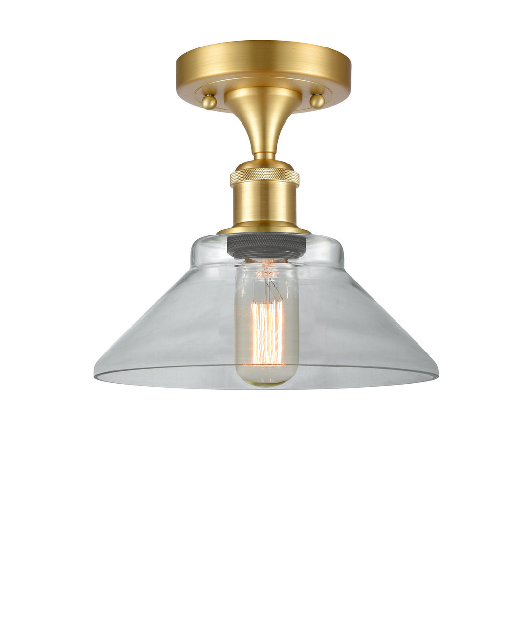 Innovations Ballston 516-1C-SG-G132 Ceiling Light - Satin Gold