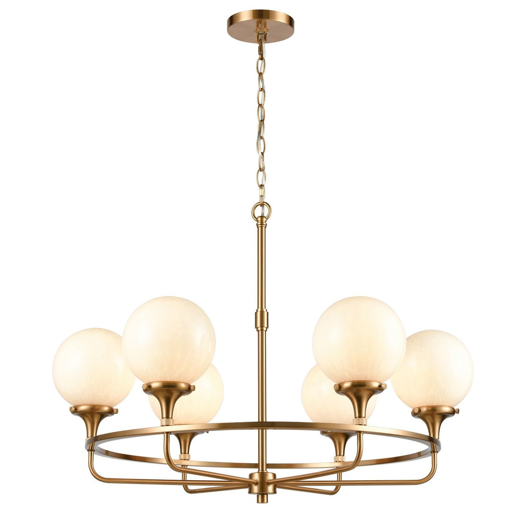 Elk Beverly Hills 30146/6 Chandelier Light - Satin Brass
