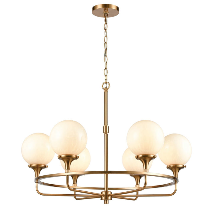 Elk Beverly Hills 30146/6 Chandelier Light - Satin Brass