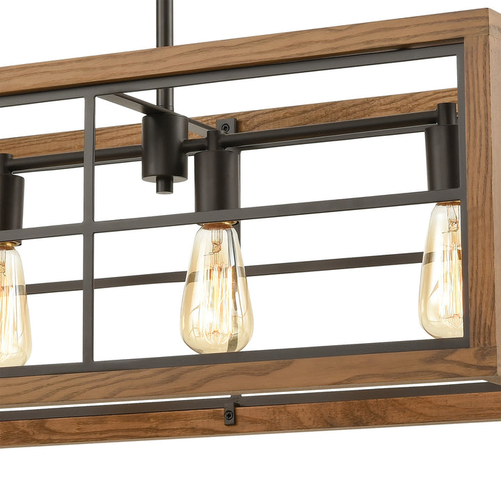 Elk Warehouse Window 33316/5 Pendant Light - Oil Rubbed Bronze