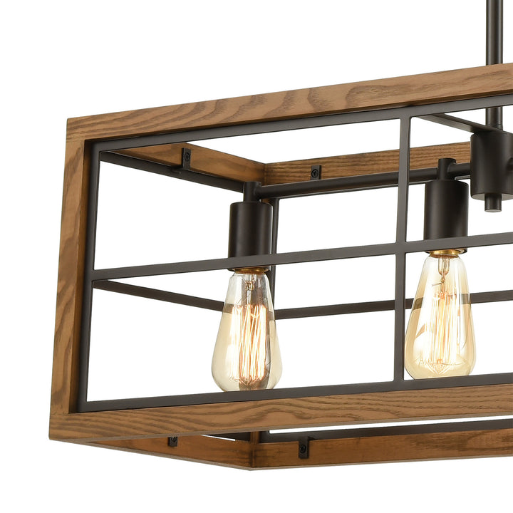 Elk Warehouse Window 33316/5 Pendant Light - Oil Rubbed Bronze