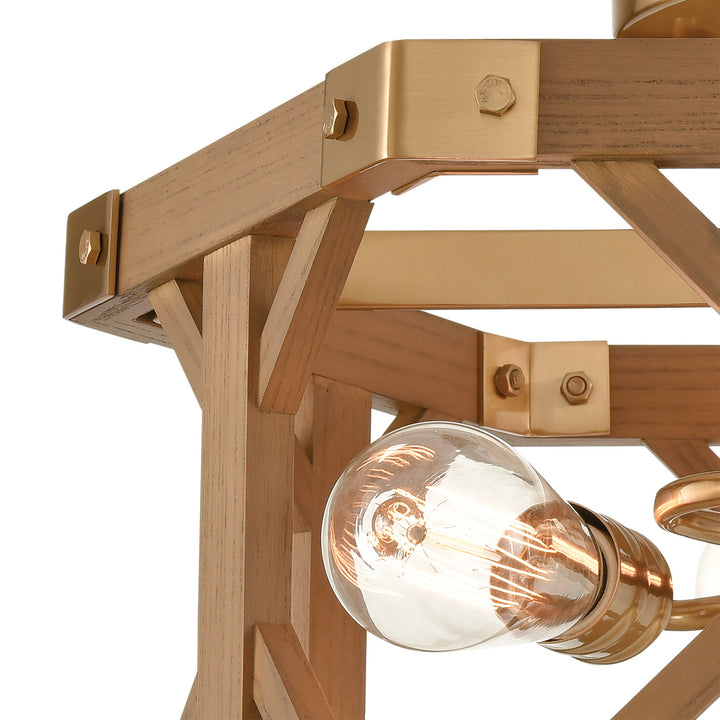 Elk Structure 33331/3 Ceiling Light - Satin Brass