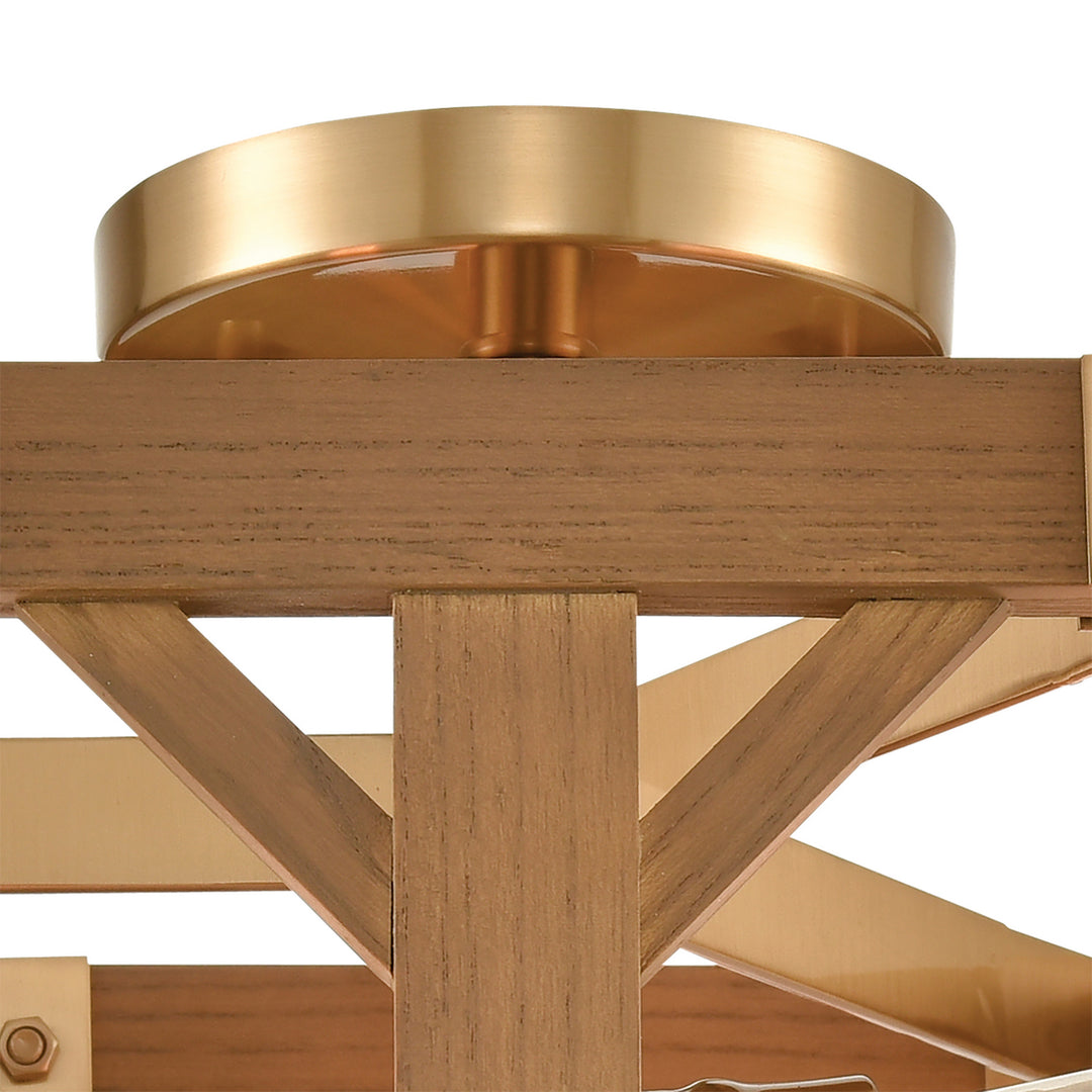 Elk Structure 33331/3 Ceiling Light - Satin Brass