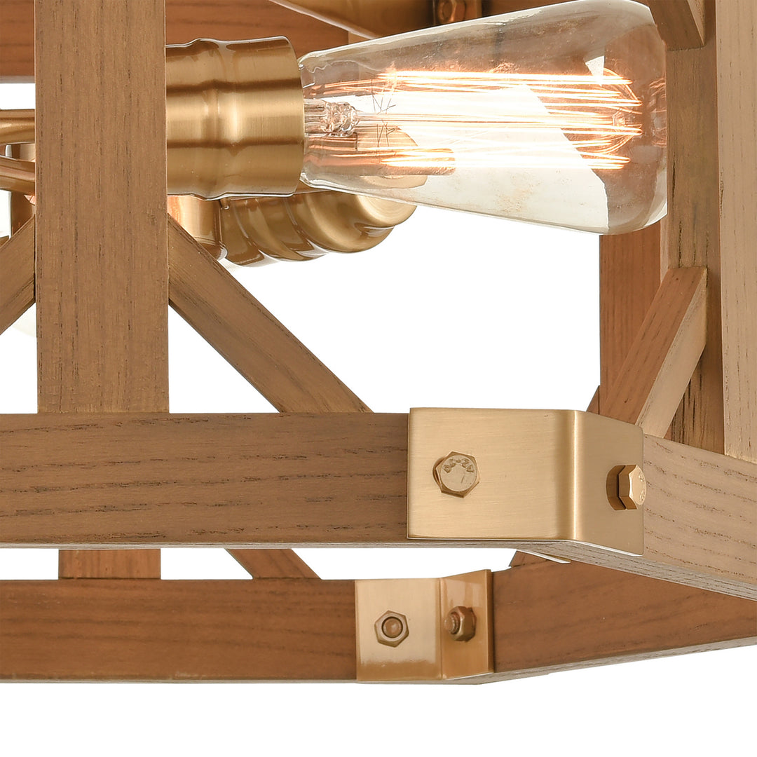 Elk Structure 33331/3 Ceiling Light - Satin Brass