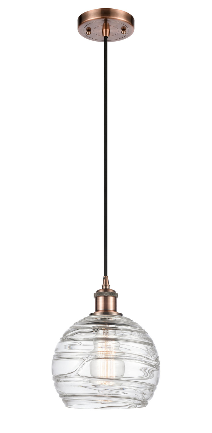 Innovations Ballston 516-1P-AC-G1213-8 Pendant Light - Antique Copper