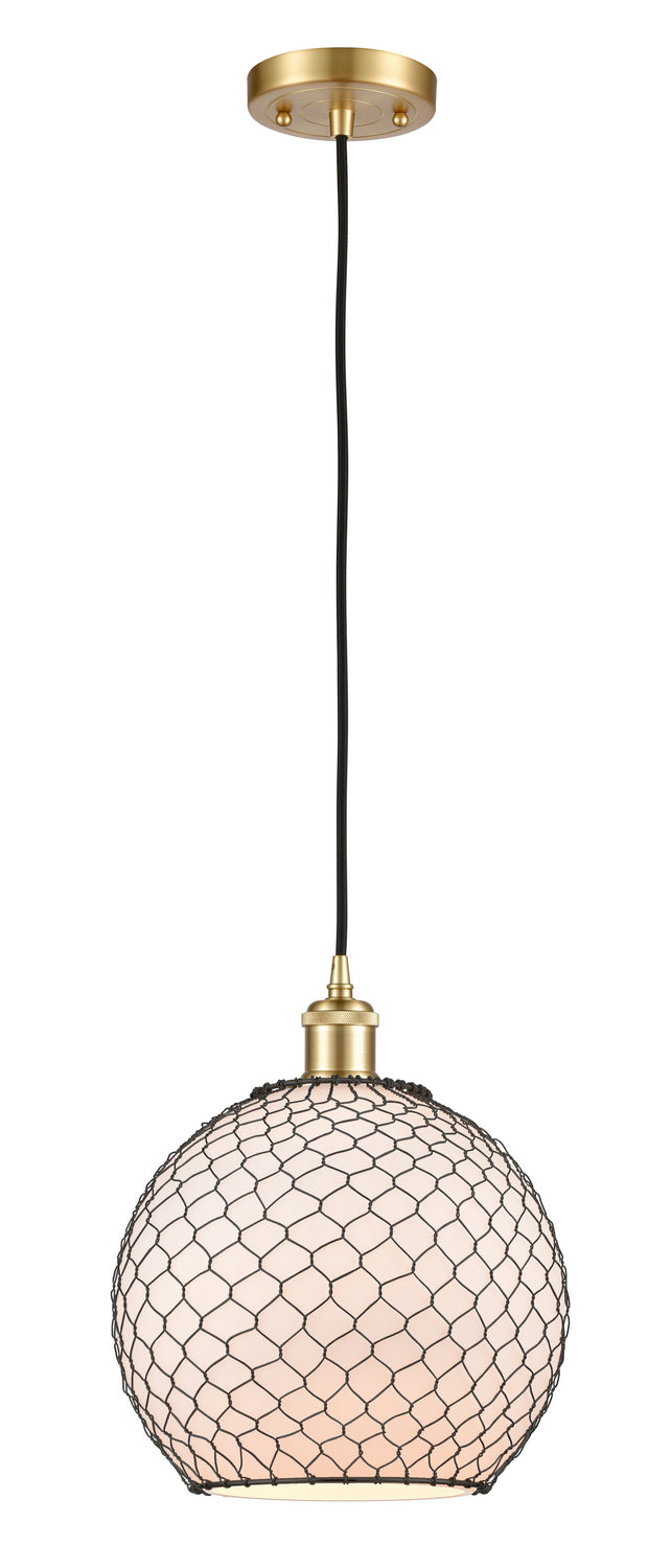Innovations Ballston 516-1P-SG-G121-10CBK Pendant Light - Satin Gold