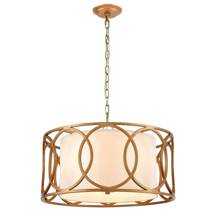 Elk Ringlets 33425/4 Chandelier Light - Golden Silver